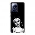 Полупрозрачный дизайнерский силиконовый чехол для Xiaomi 13 Lite монашка