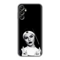 Полупрозрачный дизайнерский пластиковый чехол для Samsung Galaxy A14 монашка