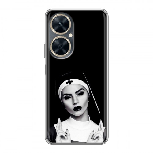 Полупрозрачный дизайнерский пластиковый чехол для Huawei Nova 11i монашка