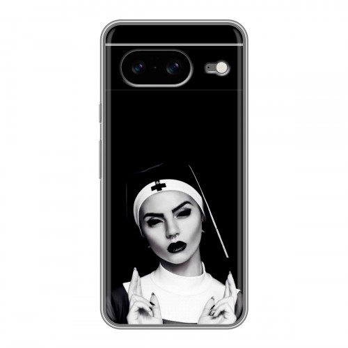 Полупрозрачный дизайнерский пластиковый чехол для Google Pixel 8 монашка
