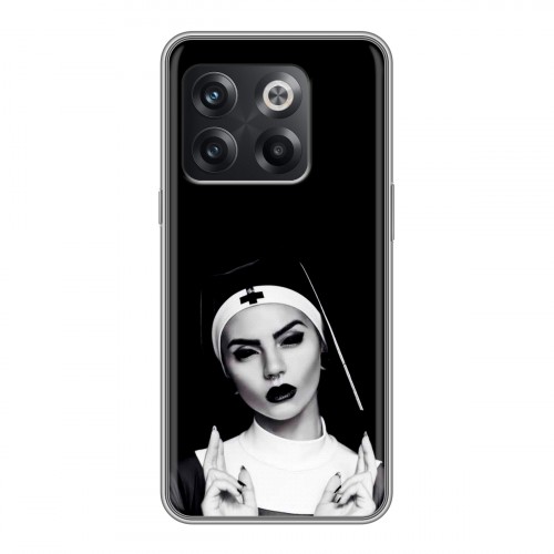 Полупрозрачный дизайнерский пластиковый чехол для OnePlus 10T монашка