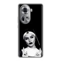 Полупрозрачный дизайнерский пластиковый чехол для OPPO Reno 11 монашка