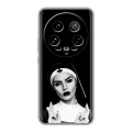 Полупрозрачный дизайнерский пластиковый чехол для Xiaomi 14 Ultra монашка