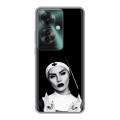Полупрозрачный дизайнерский пластиковый чехол для Oppo Reno 11F монашка