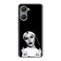 Полупрозрачный дизайнерский пластиковый чехол для Vivo Y03 монашка