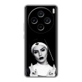 Полупрозрачный дизайнерский пластиковый чехол для Vivo X100 монашка