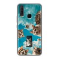 Полупрозрачный дизайнерский силиконовый с усиленными углами чехол для Vivo Y17 котики