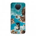 Полупрозрачный дизайнерский силиконовый с усиленными углами чехол для Nokia G20 котики