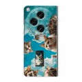 Полупрозрачный дизайнерский пластиковый чехол для OPPO Find N3 котики