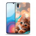 Полупрозрачный дизайнерский пластиковый чехол для Vivo V11 котик