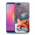 Полупрозрачный дизайнерский пластиковый чехол для Huawei Honor View 10 лиса