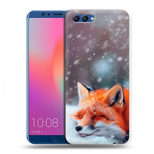 Полупрозрачный дизайнерский пластиковый чехол для Huawei Honor View 10 лиса