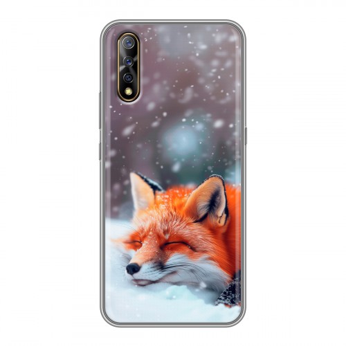 Полупрозрачный дизайнерский силиконовый с усиленными углами чехол для Vivo V17 Neo лиса