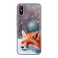 Полупрозрачный дизайнерский силиконовый с усиленными углами чехол для Xiaomi RedMi 9A лиса