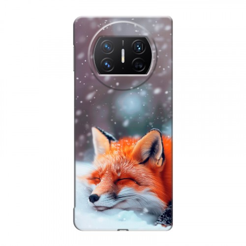 Полупрозрачный дизайнерский пластиковый чехол для Huawei Mate X3 лиса