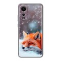 Полупрозрачный дизайнерский силиконовый чехол для OPPO A78 4G лиса
