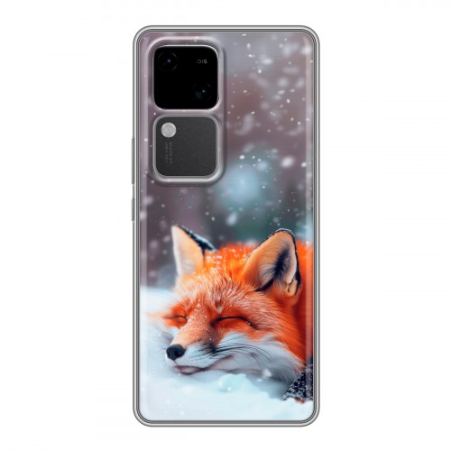 Полупрозрачный дизайнерский пластиковый чехол для Vivo V30 5G лиса