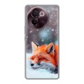 Полупрозрачный дизайнерский силиконовый чехол для Vivo V30e лиса