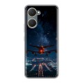 Полупрозрачный дизайнерский силиконовый чехол для Vivo Y03 самолет