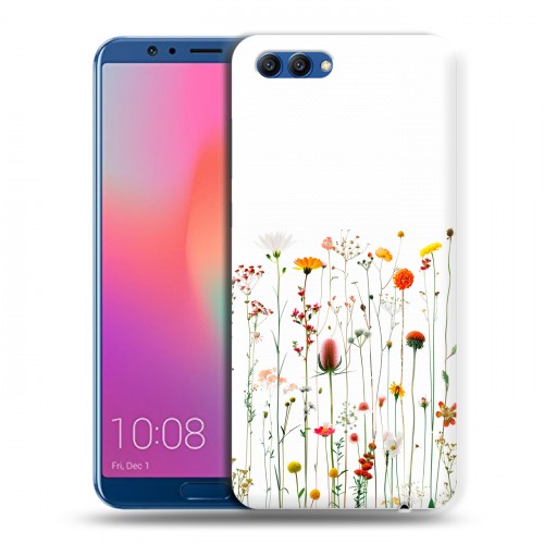 Полупрозрачный дизайнерский пластиковый чехол для Huawei Honor View 10 цветы