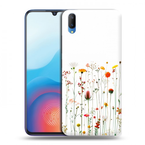 Полупрозрачный дизайнерский пластиковый чехол для Vivo V11 цветы