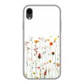 Полупрозрачный дизайнерский пластиковый чехол для Iphone Xr цветы