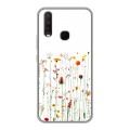 Полупрозрачный дизайнерский силиконовый с усиленными углами чехол для Vivo Y17 цветы