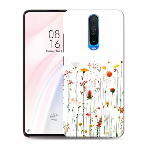 Полупрозрачный дизайнерский пластиковый чехол для Xiaomi RedMi K30 цветы
