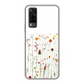 Полупрозрачный дизайнерский пластиковый чехол для Vivo Y31 цветы