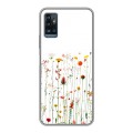 Полупрозрачный дизайнерский пластиковый чехол для ZTE Blade A71 цветы