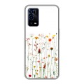 Полупрозрачный дизайнерский силиконовый с усиленными углами чехол для OPPO A55 цветы