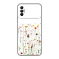 Полупрозрачный дизайнерский силиконовый чехол для Tecno Spark 8P цветы