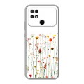 Полупрозрачный дизайнерский силиконовый с усиленными углами чехол для Xiaomi Poco C40 цветы