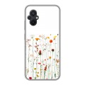 Полупрозрачный дизайнерский силиконовый чехол для Xiaomi Poco M5 цветы