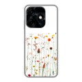 Полупрозрачный дизайнерский силиконовый чехол для Tecno Spark 10C цветы