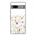 Полупрозрачный дизайнерский пластиковый чехол для Google Pixel 7A цветы