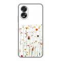 Полупрозрачный дизайнерский пластиковый чехол для OPPO A38 4G цветы