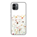Полупрозрачный дизайнерский силиконовый чехол для Xiaomi Redmi A2 цветы