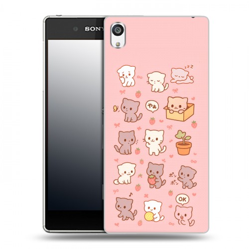 Дизайнерский пластиковый чехол для Sony Xperia E5 Hello Kitty Хелоу Кити