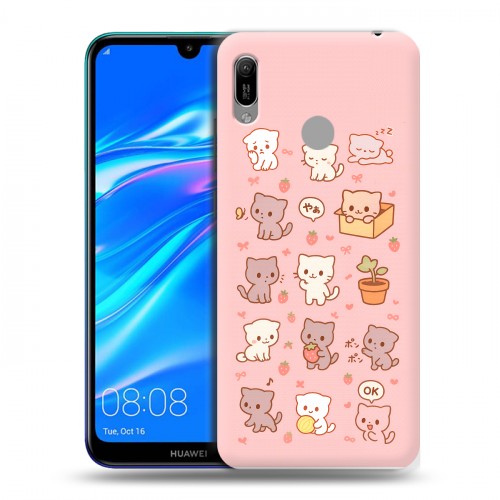 Дизайнерский пластиковый чехол для Huawei Y6 (2019) Hello Kitty Хелоу Кити