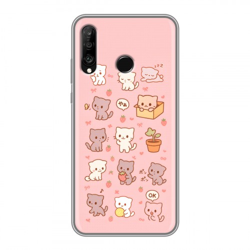 Дизайнерский силиконовый чехол для Huawei P30 Lite Hello Kitty Хелоу Кити