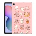 Дизайнерский силиконовый чехол для Samsung Galaxy Tab S6 Lite Hello Kitty Хелоу Кити
