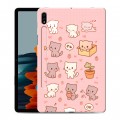 Дизайнерский силиконовый чехол для Samsung Galaxy Tab S7 Hello Kitty Хелоу Кити
