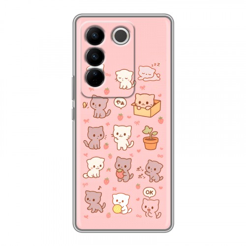 Дизайнерский силиконовый чехол для Vivo V27 Hello Kitty Хелоу Кити