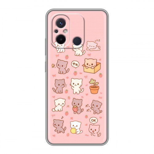 Дизайнерский силиконовый чехол для Xiaomi RedMi 12C Hello Kitty Хелоу Кити