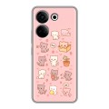 Дизайнерский силиконовый чехол для Tecno Camon 20 Hello Kitty Хелоу Кити