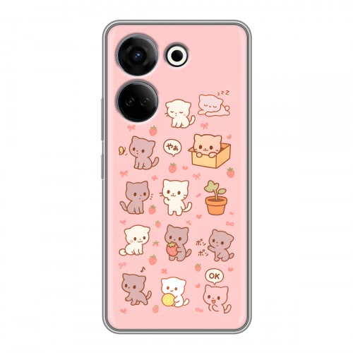 Дизайнерский силиконовый чехол для Tecno Camon 20 Hello Kitty Хелоу Кити