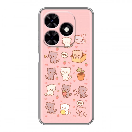 Дизайнерский силиконовый чехол для Tecno Spark Go 2024 Hello Kitty Хелоу Кити