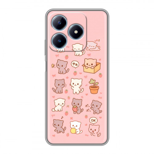 Дизайнерский силиконовый чехол для Realme C63 Hello Kitty Хелоу Кити
