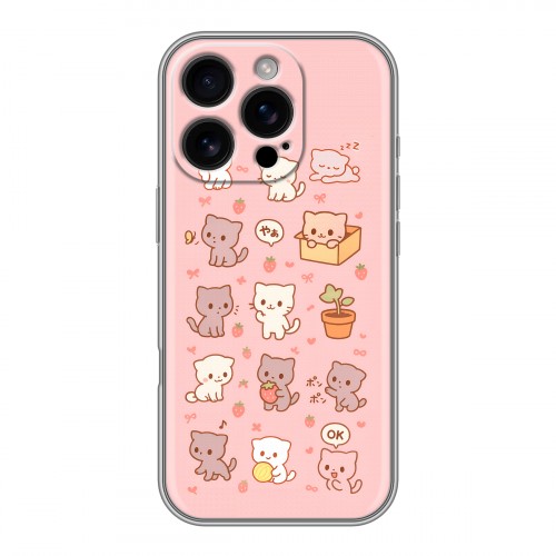 Дизайнерский силиконовый чехол для Iphone 16 Pro Hello Kitty Хелоу Кити